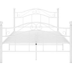 vidaXL Bedframe metaal wit 120x200 cm