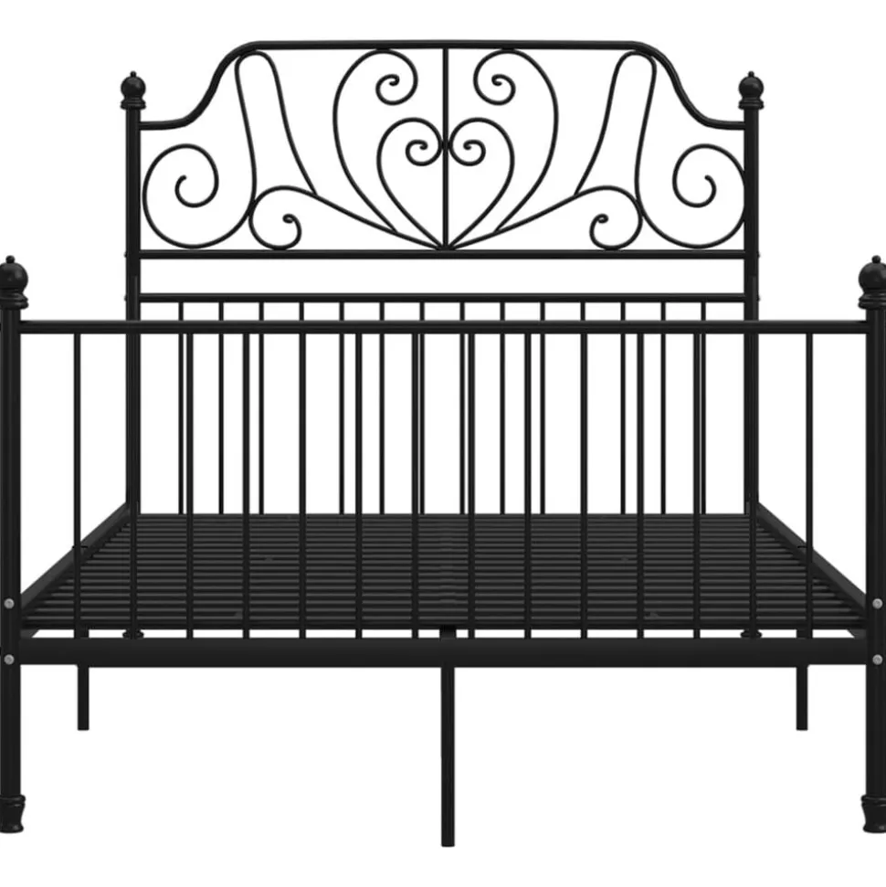 vidaXL Bedframe metaal zwart 120x200 cm