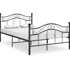 vidaXL Bedframe metaal zwart 120x200 cm