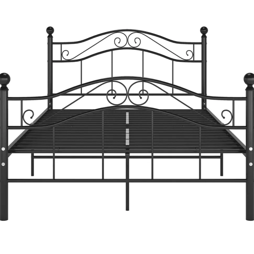 vidaXL Bedframe metaal zwart 120x200 cm