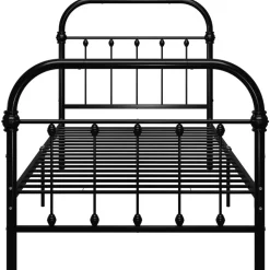 vidaXL Bedframe metaal zwart 90x200 cm