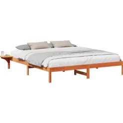 vidaXL Bedframe Wasbruin 200 x 200 cm Massief grenenhout
