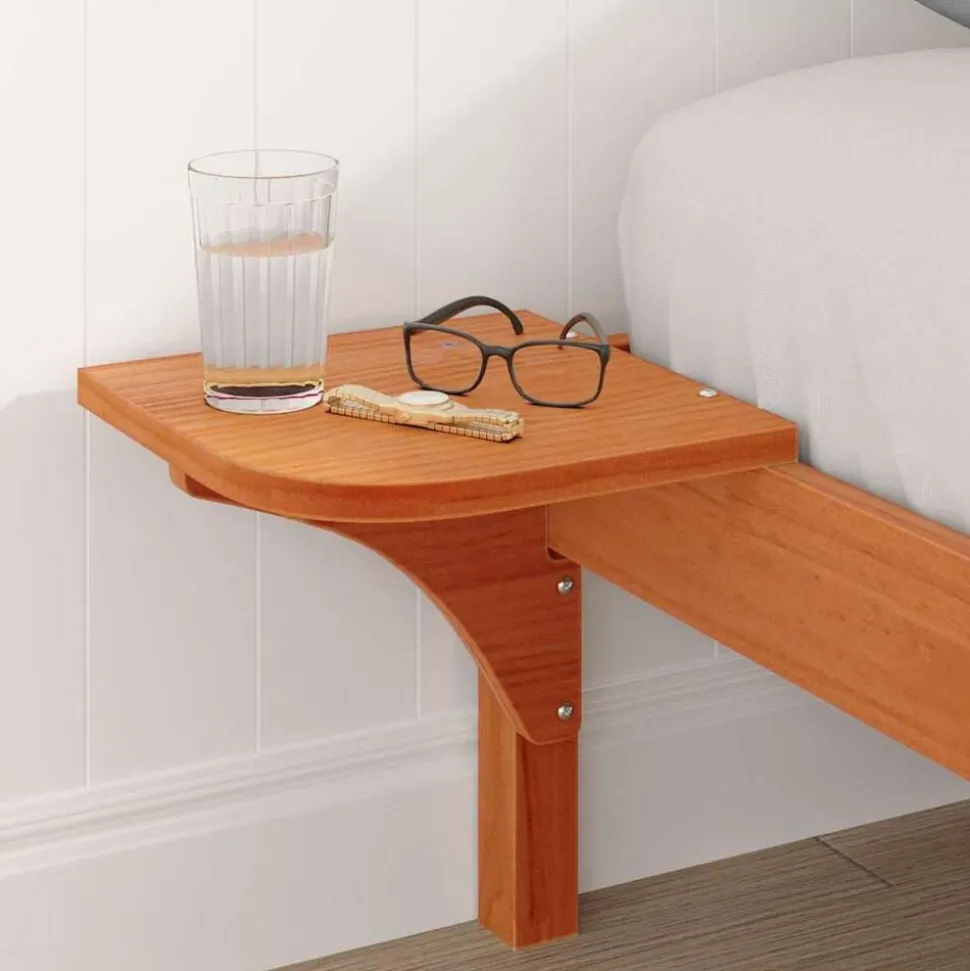 vidaXL Bedframe Wasbruin 200 x 200 cm Massief grenenhout