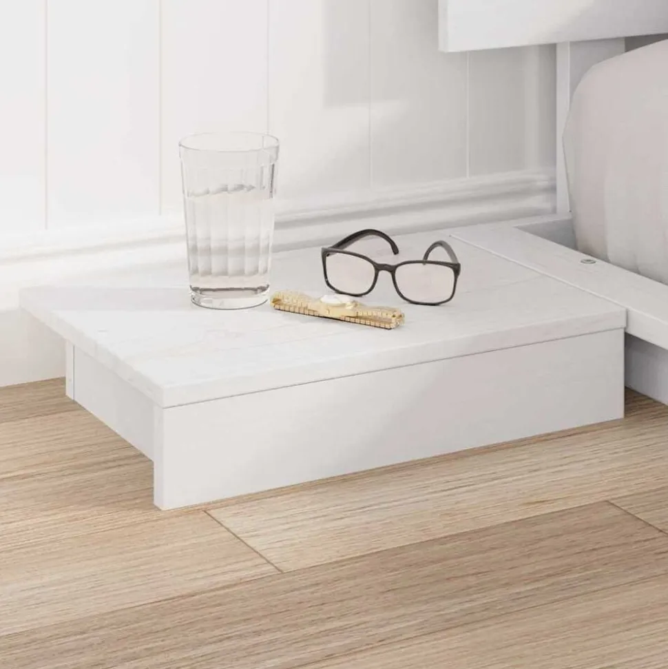 vidaXL Bedframe Wit 200 x 200 cm Hout
