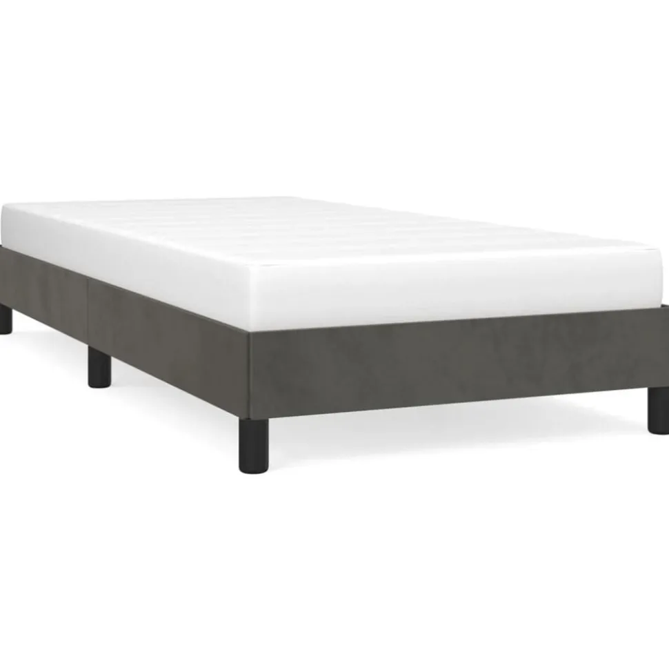 vidaXL Bedframe zonder matras 80x200 cm fluweel donkergrijs
