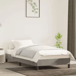 vidaXL Bedframe zonder matras 80x200 cm fluweel lichtgrijs
