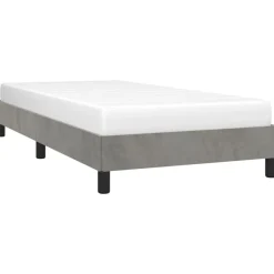 vidaXL Bedframe zonder matras 80x200 cm fluweel lichtgrijs