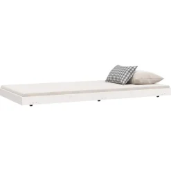 vidaXL Bedframe zonder matras massief grenenhout wit 140x200 cm