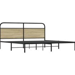 vidaXL Bedframe zonder matras metaal sonoma eikenkleurig 180x200 cm