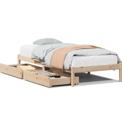 vidaXL Bedframe zonder matras massief grenenhout 75x190 cm
