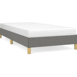 vidaXL Bedframe zonder matras 80x200 cm stof donkergrijs