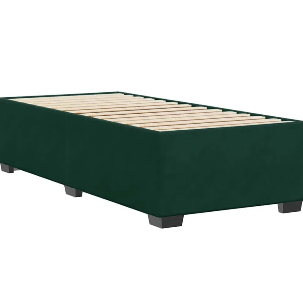 vidaXL Bedframe zonder matras 80x200 cm fluweel donkergroen