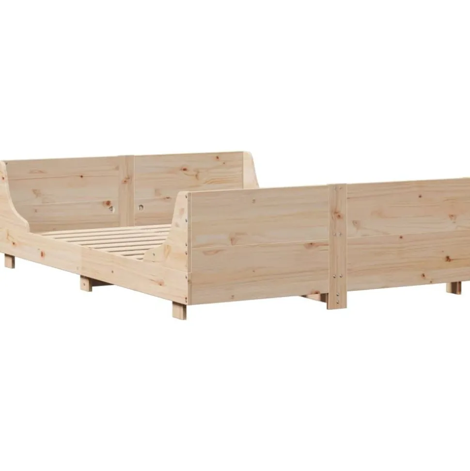 vidaXL Bedframe zonder matras massief grenenhout 120x200 cm