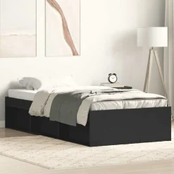 vidaXL Bedframe zwart 90x200 cm