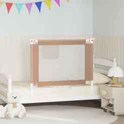 vidaXL Bedhekje peuter 100x25 cm stof taupe