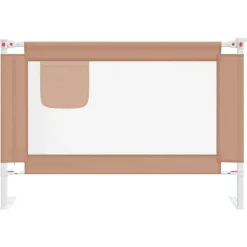 vidaXL Bedhekje peuter 100x25 cm stof taupe