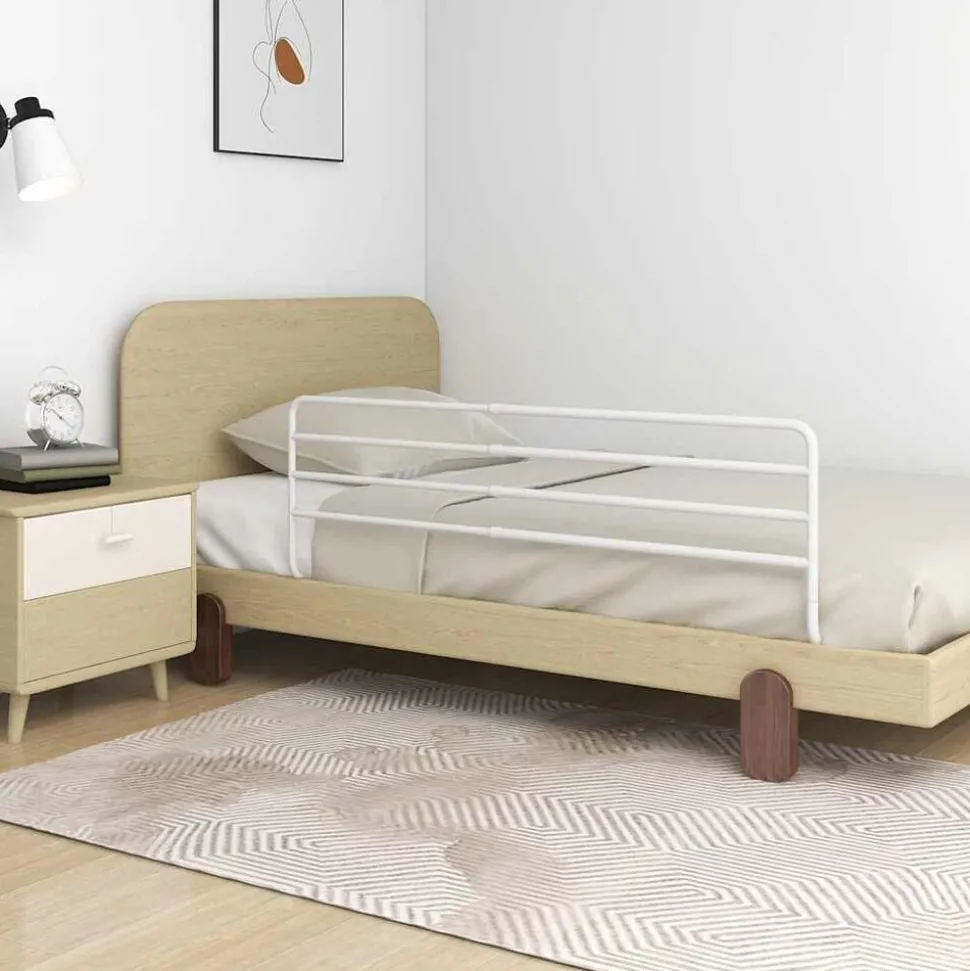 vidaXL Bedhekje peuter (76-137)x55 cm ijzer wit