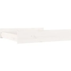 vidaXL Bedlades 2 st massief grenenhout wit