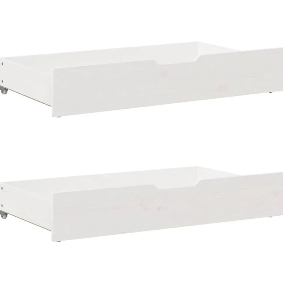 vidaXL Bedlades 2 st 95x55x17 cm massief grenenhout