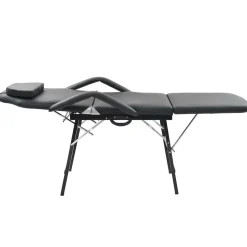 vidaXL Behandelingsstoel voor gezicht 185x78x76 cm kunstleer zwart