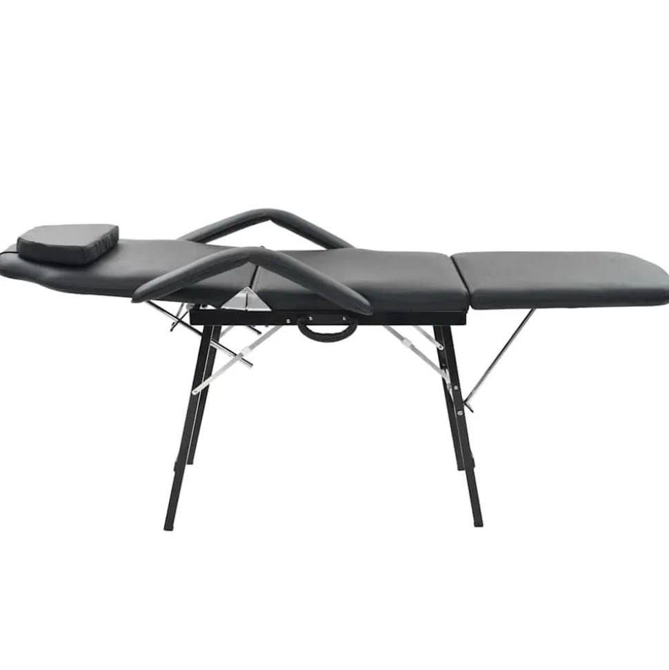 vidaXL Behandelingsstoel voor gezicht 185x78x76 cm kunstleer zwart