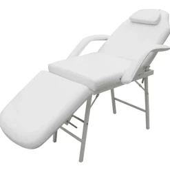 vidaXL Behandelingsstoel voor gezicht 185x78x76 cm kunstleer wit