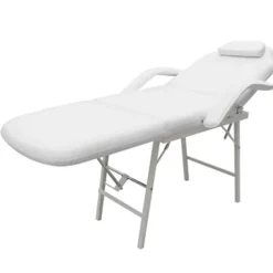 vidaXL Behandelingsstoel voor gezicht 185x78x76 cm kunstleer wit