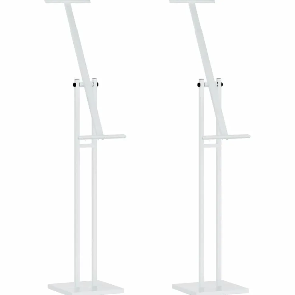 vidaXL Beurs Displays 2 pcs Wit 26,5 x 26,5 x 150 cm Staal