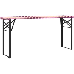 vidaXL Bier tafelpoot 2 pcs Zwart 39 x 3 x 75 cm Gepoedercoat staal