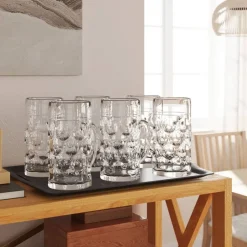 vidaXL Bierpullen met handvat 6 st 500 ml glas