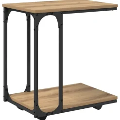 vidaXL Bijzettafel Artisan Eiken 50 x 35 x 55.5 cm Bewerkt hout