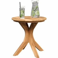 vidaXL Bijzettafel Bruin 40 x 40 x 41 cm Massief Teakhout