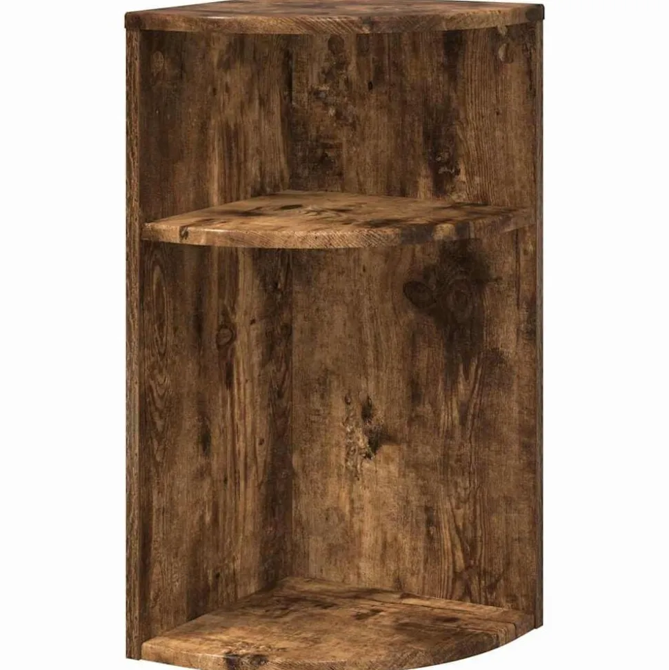 vidaXL Bijzettafel Gerookt eiken 29,6 x 29,6 x 60 cm Bewerkt hout