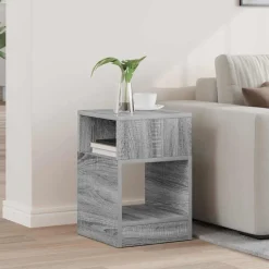 vidaXL Bijzettafel Grijs Sonoma 30,5 x 30 x 45 cm Bewerkt hout