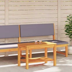 vidaXL Bijzettafel Olie naturel 70 x 40 x 45 cm Massief Acaciahout