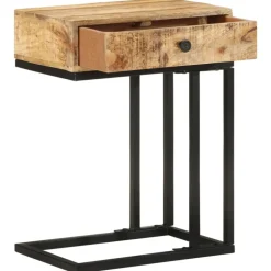 vidaXL Bijzettafel U-vormig 45x30x61 cm massief mangohout