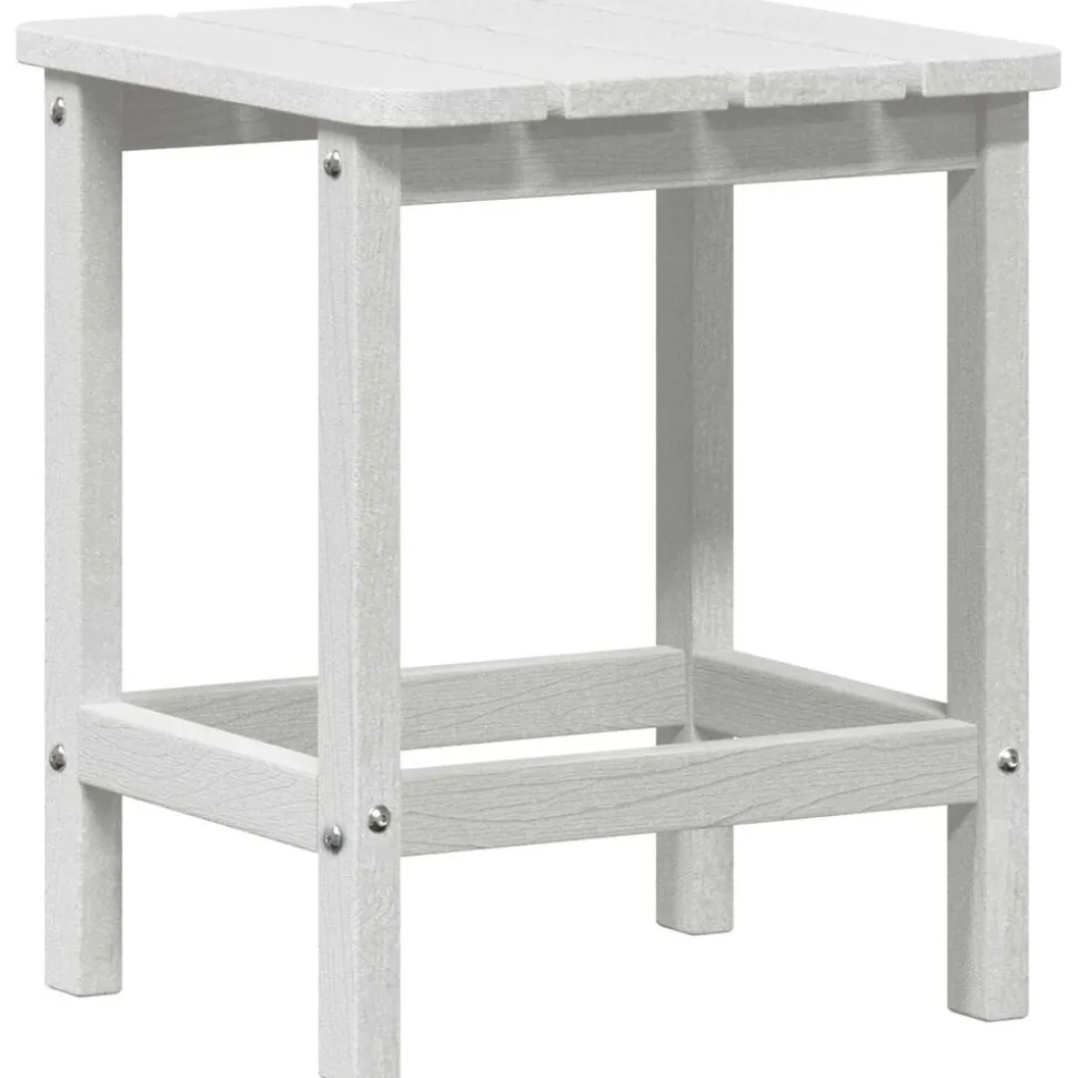 vidaXL Bijzettafel Wit 38 x 38 x 46 cm Polyetheen