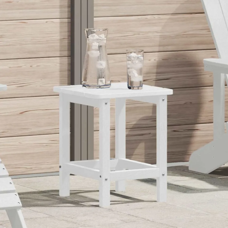 vidaXL Bijzettafel Wit 38 x 38 x 46 cm Polyetheen