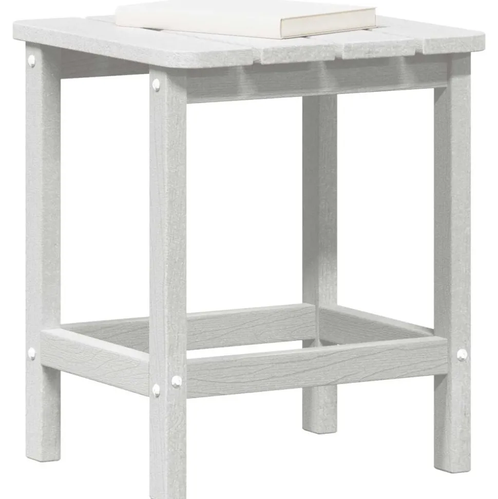 vidaXL Bijzettafel Wit 38 x 38 x 46 cm Polyetheen