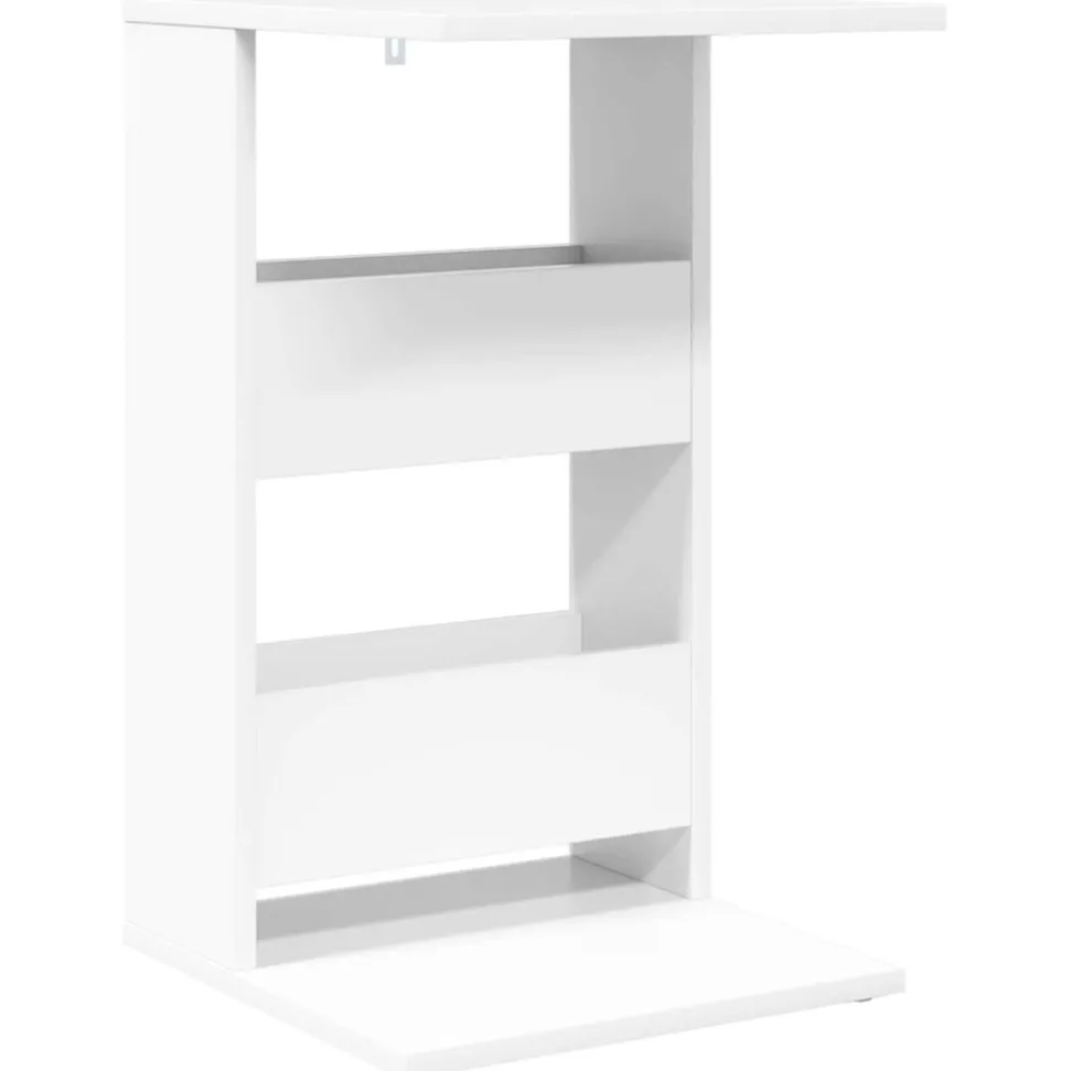vidaXL Bijzettafel Wit 40 x 35 x 60,5 cm Bewerkt hout