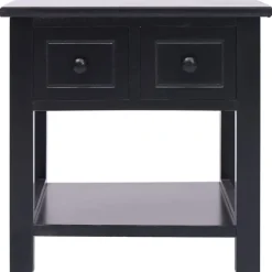 vidaXL Bijzettafel 40x40x40 cm paulowniahout zwart