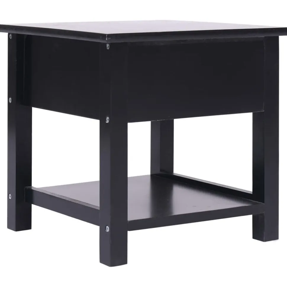 vidaXL Bijzettafel 40x40x40 cm paulowniahout zwart