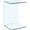 vidaXL Bijzettafel 40x40x60 cm gehard glas
