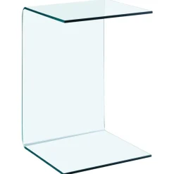 vidaXL Bijzettafel 40x40x60 cm gehard glas