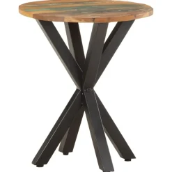 vidaXL Bijzettafel 48x48x56 cm massief gerecycled hout