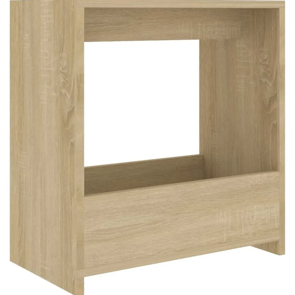 vidaXL Bijzettafel 50x26x50 cm bewerkt hout sonoma eikenkleurig