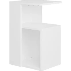 vidaXL Bijzettafel 36x30x56 cm bewerkt hout wit