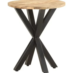 vidaXL Bijzettafel 48x48x56 cm massief mangohout