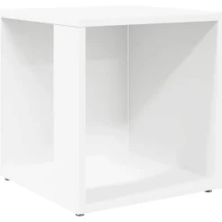 vidaXL Bijzettafel 33x33x34,5 cm bewerkt hout wit