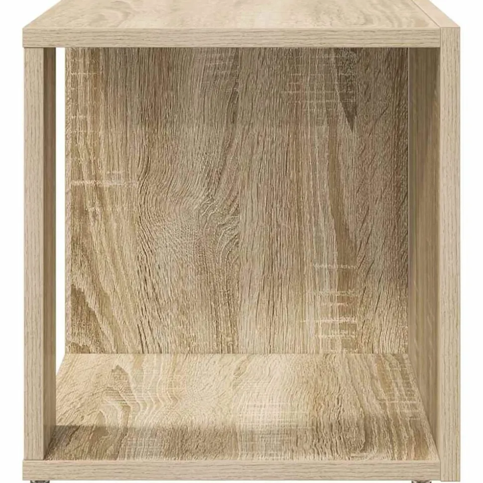 vidaXL Bijzettafel 33x33x34,5 cm bewerkt hout sonoma eikenkleurig